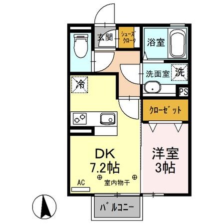 コ・クリエB（高崎市新町）の物件間取画像